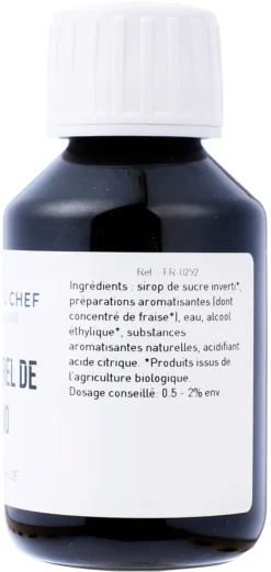 Arôme Bio fraise hydrosoluble 58 ml Selectarôme