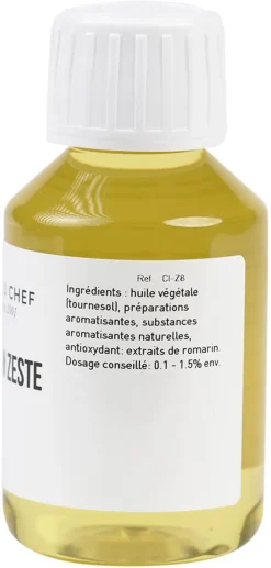 Arôme naturel citron zeste liposoluble 500 ml Selectarôme