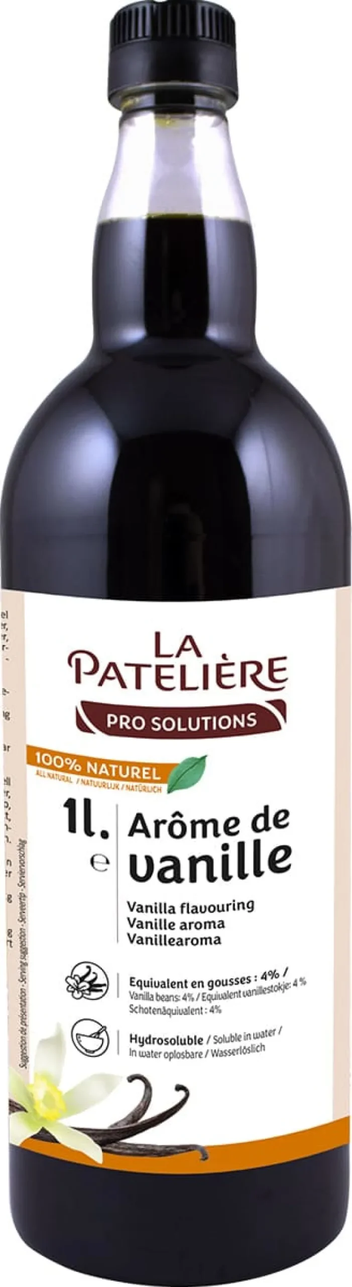 Arôme naturel de vanille Bourbon hydrosoluble 1 litre La Patelière