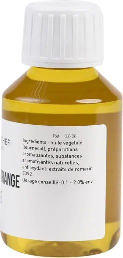 Arôme naturel orange note zeste liposoluble 1 litre Selectarôme