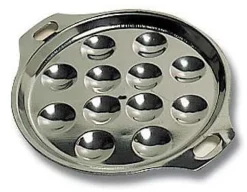 Assiette à escargots inox 12 empreintes Matfer