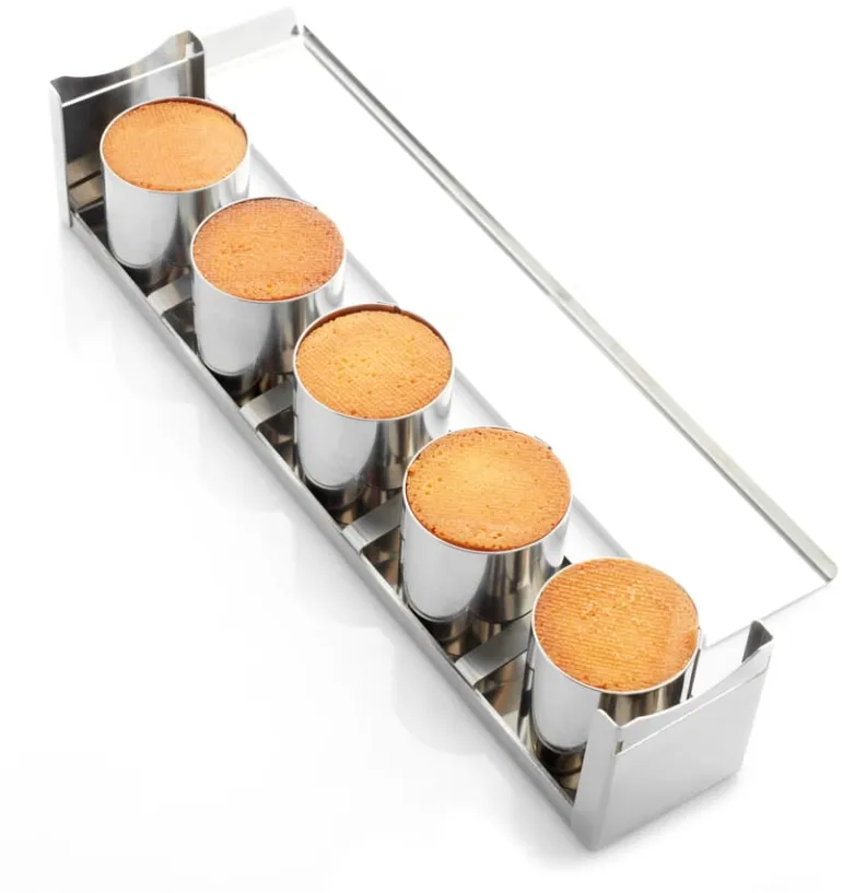 Attelage inox 5 mini cylindres Ø 6 x ht 6 cm Martellato