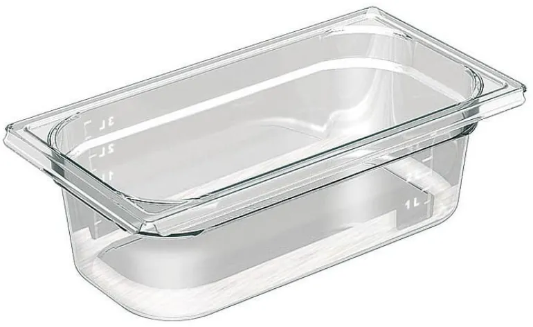 Bac gastronorme en copolyester cristal plus GN 1/3 Ht 6,5 cm Matfer