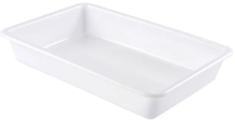 Bac plat blanc 3 litres 34 x 23 x ht 7 cm Gilac