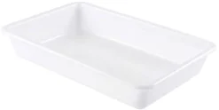 Bac plat blanc 5 litres 43 x 28 x ht 7 cm Gilac