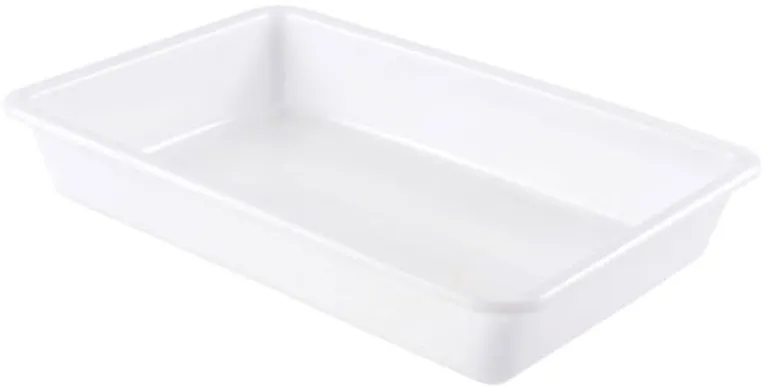 Bac plat blanc 5 litres 43 x 28 x ht 7 cm Gilac