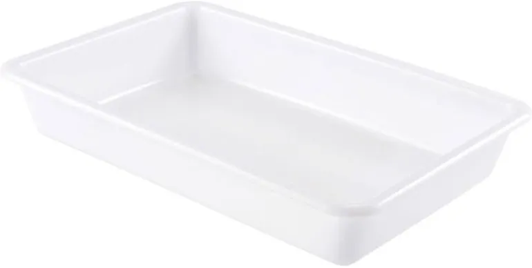 Bac plat blanc 10 litres 53 x 38 x ht 8 cm Gilac