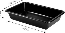 Bac plat 3 L noir 34 x 23 x ht 7 cm Gilac