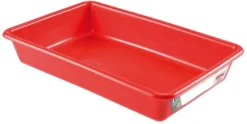 Bac plat norme HACCP 3 L rouge 34 x 23 x ht 7 cm Gilac