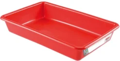 Bac plat norme HACCP 5 L rouge 43 x 28 x ht 7 cm Gilac