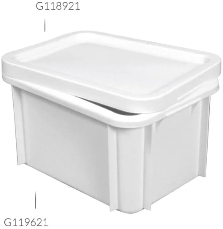 Bac stockage renforcé 15 L blanc Gilac