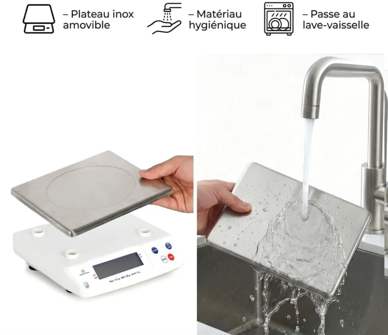 Balance électronique professionnelle Portée 12 kg précision 1 g Tellier