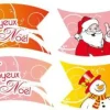 Banderole Joyeux Noël en azyme (x 24) 4 décors assortis Florensuc