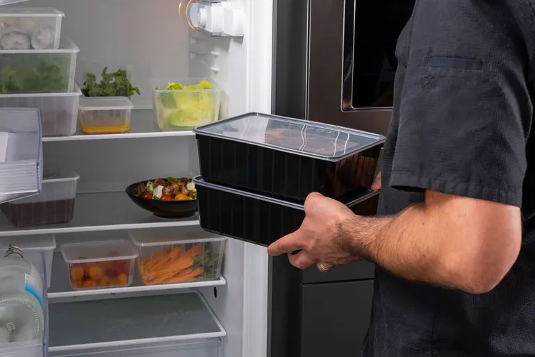 Boîte de conservation CartyBox noire avec couvercle 75 cl (x 25) Carty