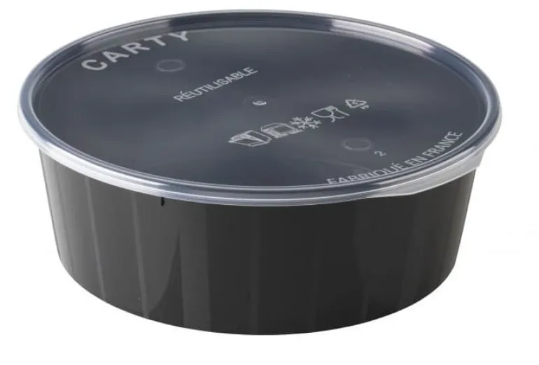 Boîte de conservation ronde CartyBox noire 115 cl (x 25) Carty