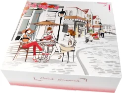 Boîte entremets "Balade Gourmande" hauteur 8 cm 32 x 32 cm (x 50)
