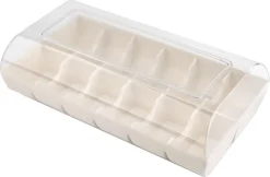 Boîte à macarons Macado blanc nacré pour 12 macarons Silikomart