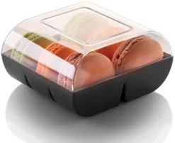 Boîte à macarons Macado noire pour 6 macarons Silikomart