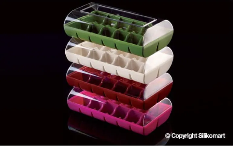 Boîte à macarons Macado transparente pour 12 macarons Silikomart