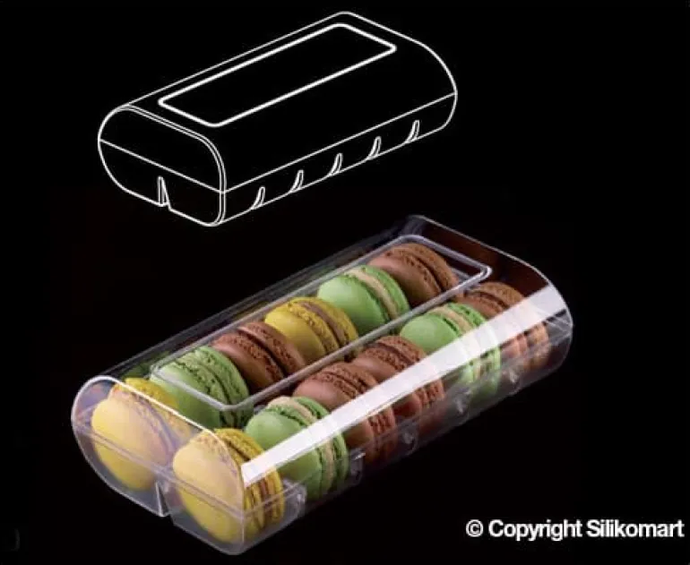 Boîte à macarons Macado transparente pour 12 macarons Silikomart