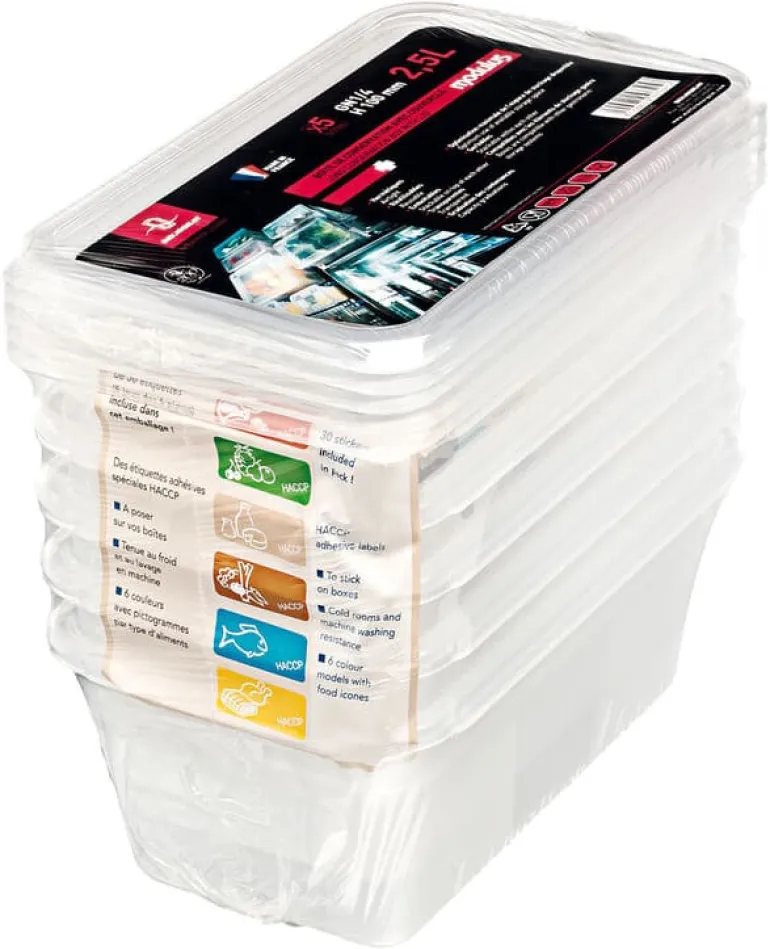 Boîte Modulus rigide GN 1/4 (x 5) 26,5 x 16,2 x ht 10 cm Matfer