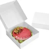 Boîte à savarin carrée blanche hauteur 10 cm 18 x 18 cm (x 10)