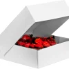 Boîte à savarin carrée blanche hauteur 10 cm 18 x 18 cm (x 50)