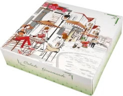 Boîte tarte carrée "Balade Gourmande" hauteur 5 cm 23 x 23 cm (x 50)