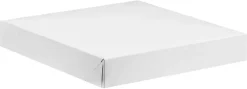 Boîte à tarte carrée blanche hauteur 5 cm 32 x 32 cm (x 50)