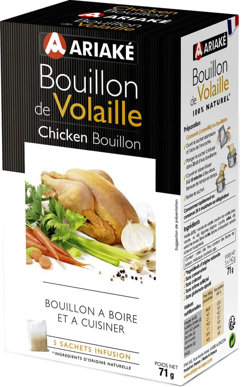 Bouillon de volaille à infuser 5 x 33 cl Ariake