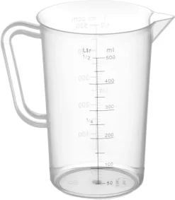 Broc plastique gradué 0,5 litre
