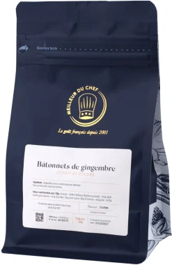 Bâtonnets de gingembre confit et poudré 200 g Cruzilles