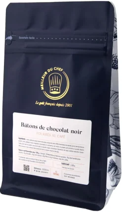 Bâtons de chocolat noir 50% fourré café 15 bâtons DDM proche Villars