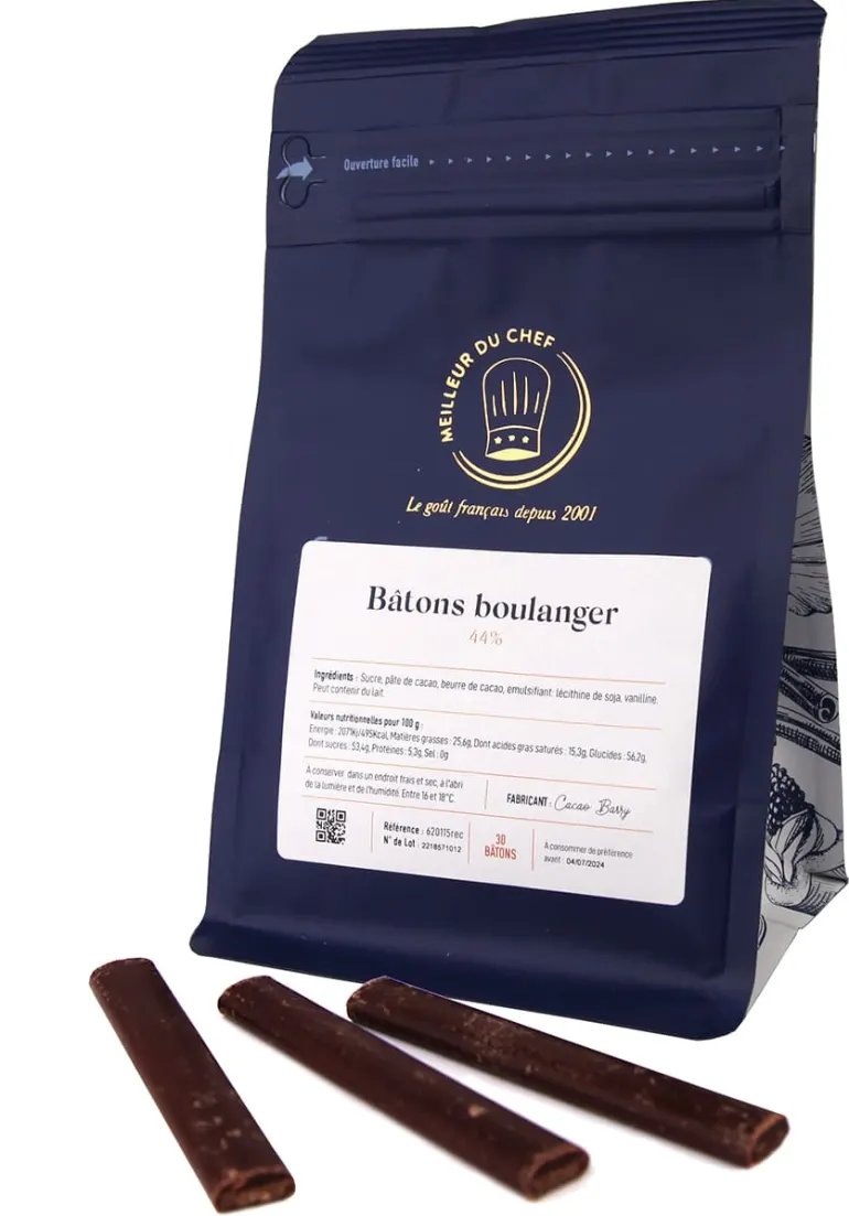 Bâtons de chocolat pour pain au chocolat 30 bâtons Callebaut