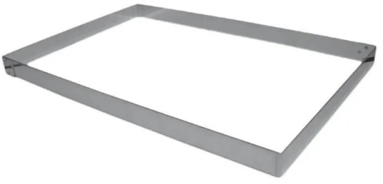Cadre à entremets inox 57 x 37 x ht 2,5 cm Mallard Ferrière
