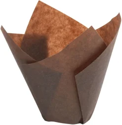 Caissette Tulipcup marron (x 200) droite Ø 5 x ht 9,5 cm Nordia
