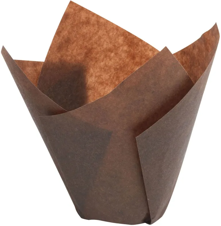 Caissette Tulipcup marron (x 300) droite Ø 3,5 x ht 6 cm Nordia