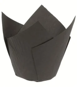 Caissette Tulipcup noire (x 200) droite Ø 5 x ht 8 cm Nordia