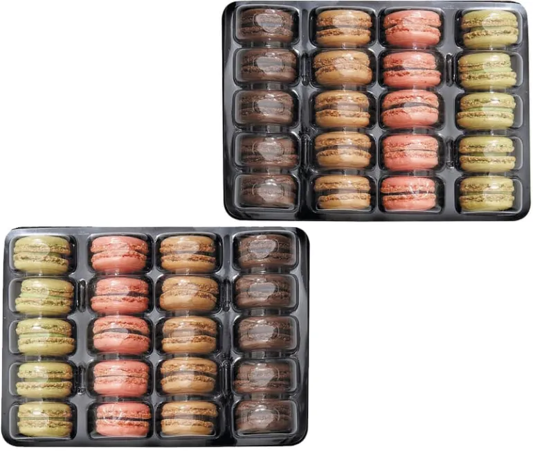 Calages + 100 couvercles (x 100) pour 20 macarons