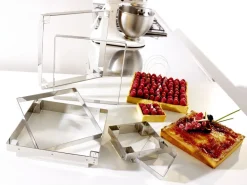 Carré à entremets inox ht 3,5 cm 22,5 x 22,5 cm Matfer