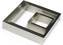 Carré inox 12 x 12 x ht 4,5 cm Gobel