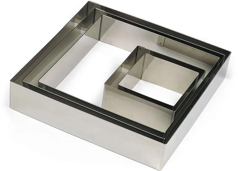 Carré inox 12 x 12 x ht 4,5 cm Gobel