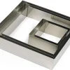 Carré inox 20 x 20 x ht 4,5 cm Gobel