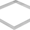 Carré à tarte inox bord droit ht 2 cm 12 cm Mallard Ferrière