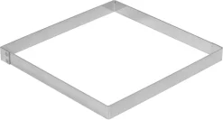 Carré à tarte inox bord droit ht 2 cm 20 cm Mallard Ferrière