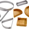 Carré à tarte perforé inox ht 2 cm 8 x 8 cm Mallard Ferrière