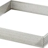 Carré à tarte perforé inox ht 2 cm 18 x 18 cm Mallard Ferrière