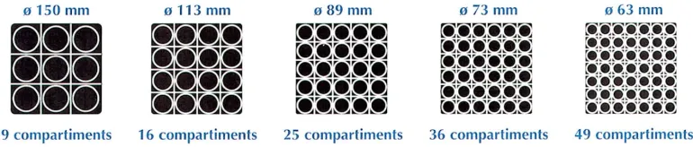 Casier de lavage 25 compartiments inclinés