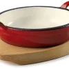 Cassolette ronde fonte rouge Ø 12 cm Lacor