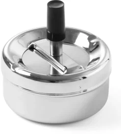 Cendrier avec bouton poussoir